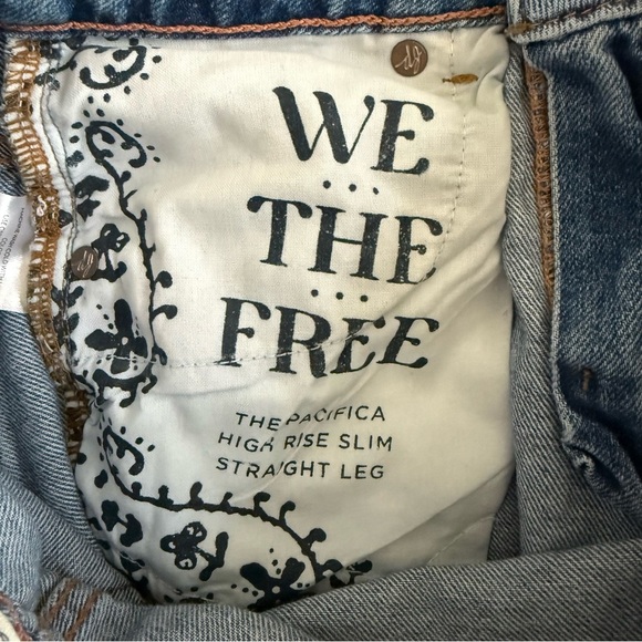 We The Free Pacifica Straight-Leg Jeans in Mid Blue - Picture 12 of 13